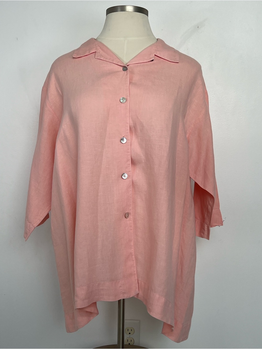 EUC! Bryn Walker Linen Peach‎ Button-Down Size XL